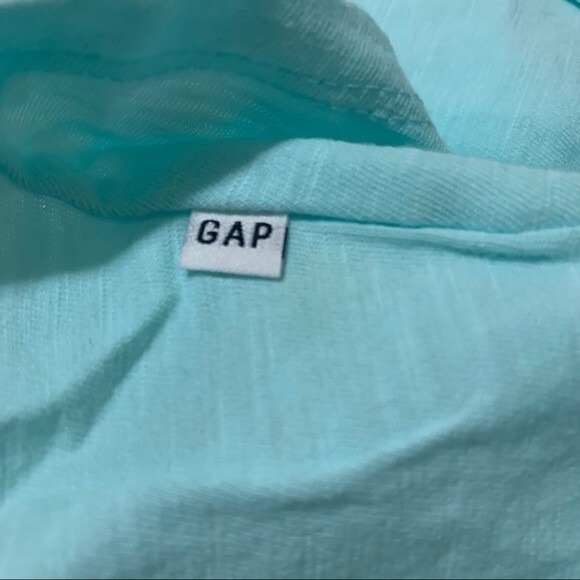 Gap kids light blue top crew Tank top with front twist size M  beach boho - Picture 10 of 11